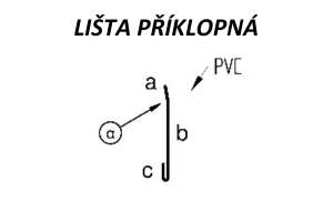 Lišta příklopná - poplastovaný plech - Objednací kód: 0101202