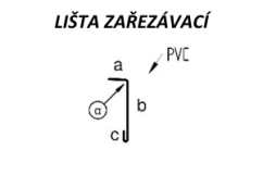 Lišta zařezávací - poplastovaný plech