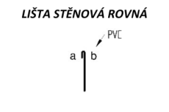 Lišta stěnová rovná - poplastovaný plech