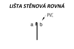 Lišta stěnová rovná - poplastovaný plech