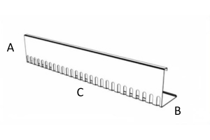 Okrajová kačírková lišta - rovná hliník/nerez/PVC - Materiál lišty: Hliník, Výška lišty: 190 mm