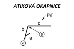 Atiková okapnice - poplastovaný plech