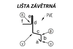 Lišta závětrná - poplastovaný plech