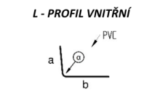 L Profil vnitřní - poplastovaný plech