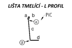 Lišta tmelící L profil - poplastovaný plech
