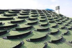 Zádržný systém pro zelené střechy - síť (do 45°) část A