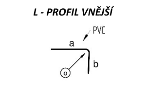 L Profil vnější - poplastovaný plech - Objednací kód: 0100205