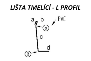 Lišta tmelící L profil - poplastovaný plech